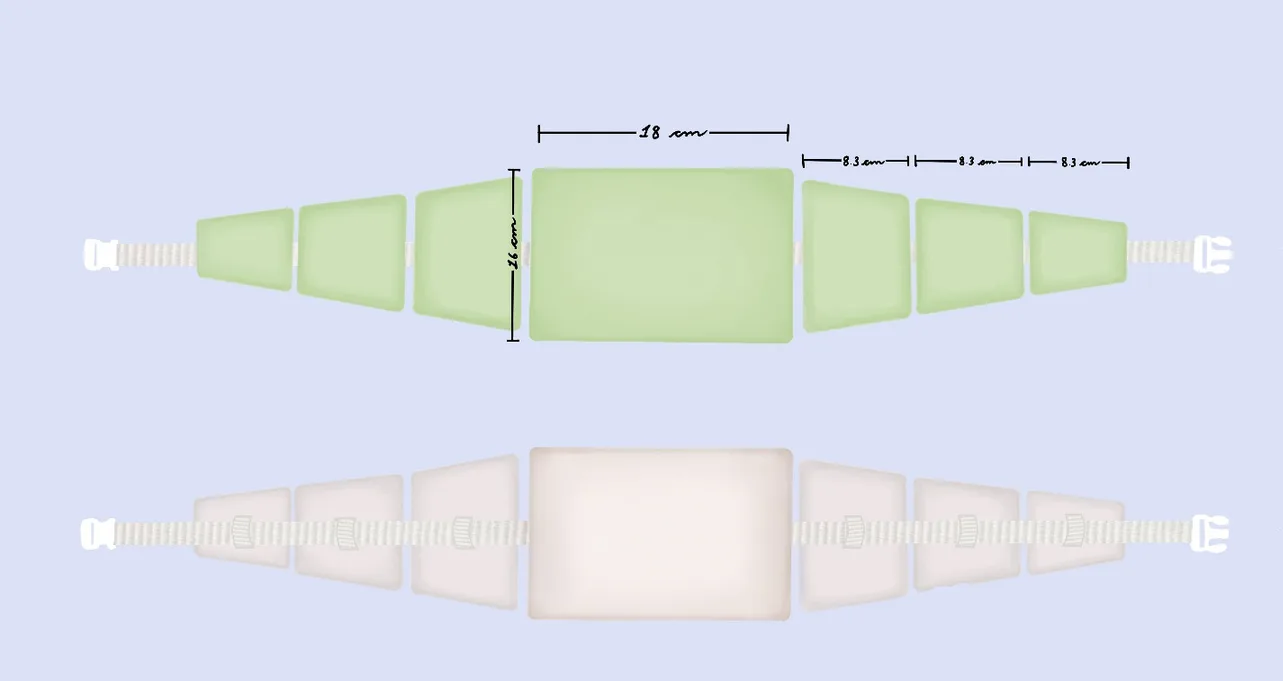 Specification drawing of the belt with dimensions