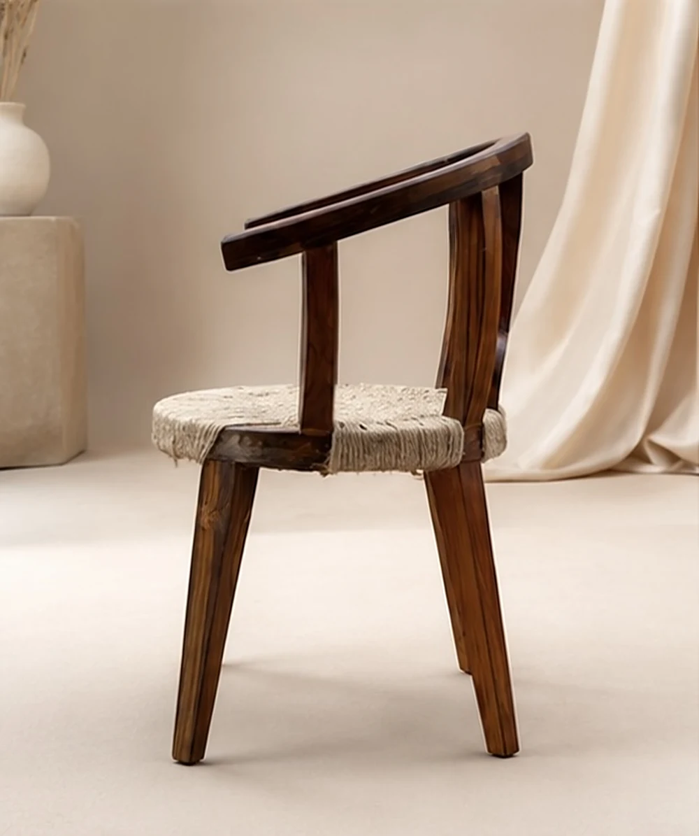 The finished chair from the side
