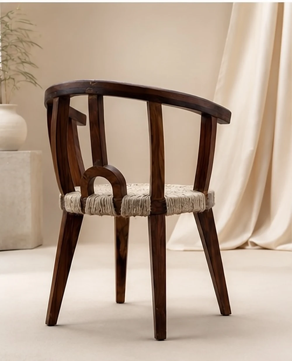 The finished chair from the back, other side