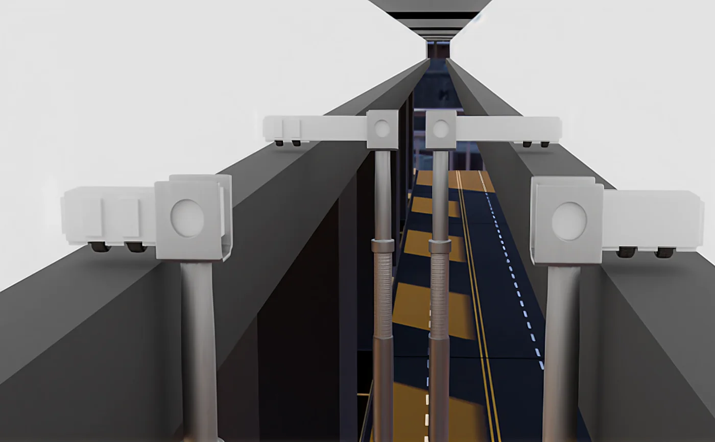 Connector wheels running inside the track