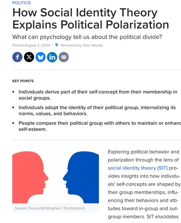 Article: how social identity theory explains political polarization